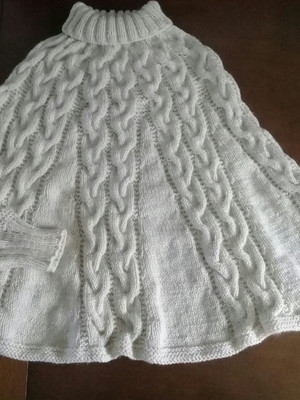 Poncho de tricô