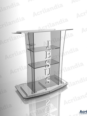 Púlpito de acrílico mod. abraão com led