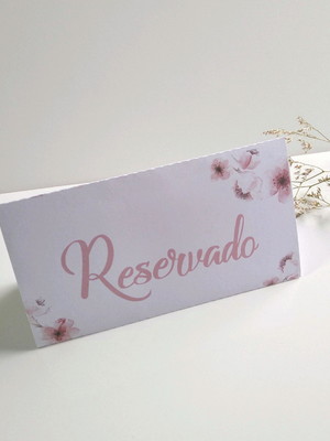 Placa reservado rosa