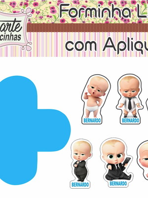 Forminha lisa com aplique poderoso chefinho