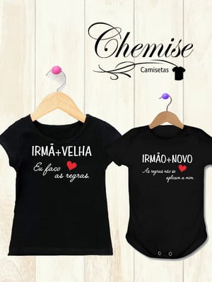 Camiseta irma e irmão regras