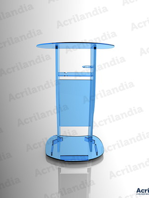 Púlpito de acrílico azul mod. jonas com frete grátis!