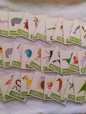 Flashcards: animais (42 peças)