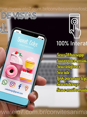 Cartão de visita digital interativo - diversos modelos