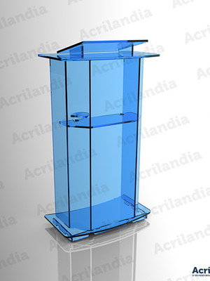 Púlpito de acrílico azul mod. marcos