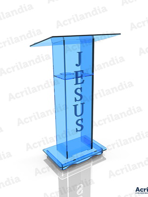 Púlpito de acrílico azul mod. paulo