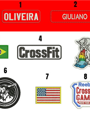 Patch bordado crossfit com fixador parte macho 009