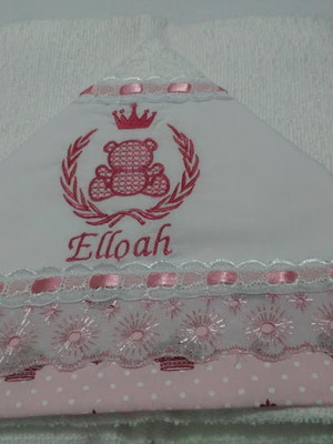 Toalha de capuz com toalha fralda