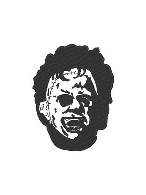 Patch bordado termocolante silhueta leatherface