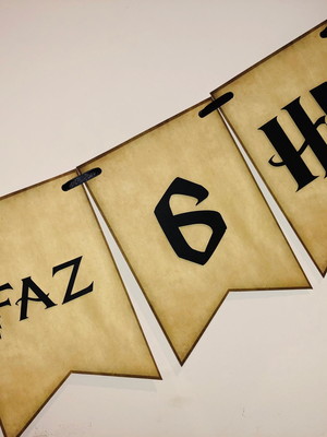 Bandeirinha personalizada harry potter