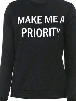 Moletom make me a priority personalizado