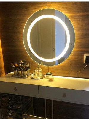 Espelho saturno 60cm com iluminação em led