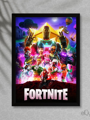 Quadro decorativo jogo fortnite a5 - c/ moldura e vidro