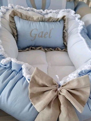 Ninho redutor berço ninho baby bebê azul gael