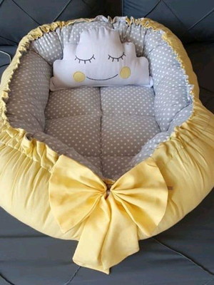 Ninho redutor berço ninho baby bebê amarelo nuvem