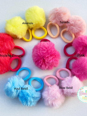 Xuxinha pompom com elástico - 3cm - 2pçs.