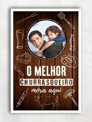 Quadro de dia dos pais -churrasco