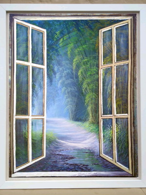 Quadro janela bambuzal