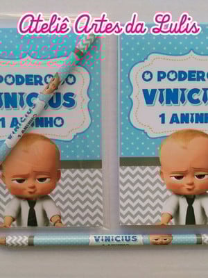Bloquinho com lápis o poderoso chefinho