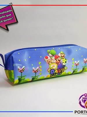 Estojo super mario personalizado