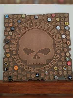 Display para tampinhas harley