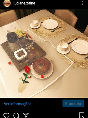 Cobre - mesa com fuxico