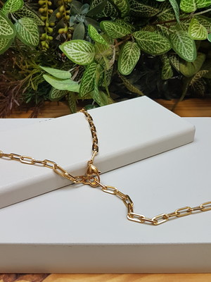 Colar corrente cartier regulável dourado