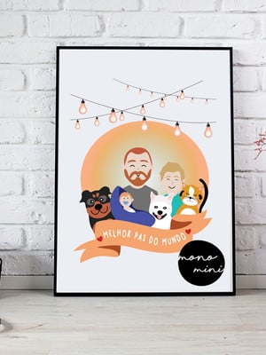 Ilustração personalizada família (até 5 personagens )digital