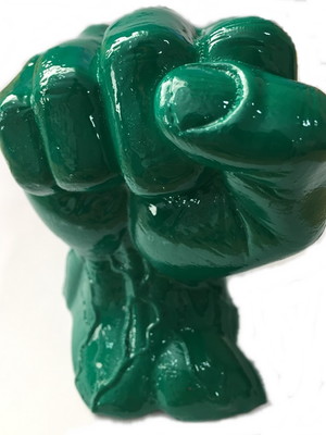 Mão do hulk em resina