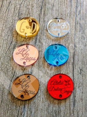 200 tags m, etiqueta em acrílico 3,5x1cm (tam.m)