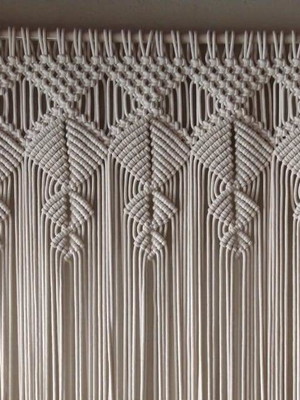 Cortina em macramé