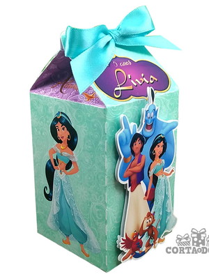 Caixa milk 3d com scrap aladim e jasmine