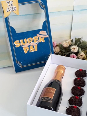 Caixa bebida e doces dia dos pais