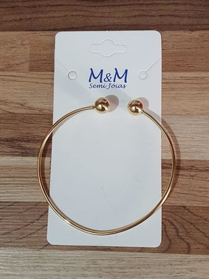 Pulseira aro 18.5cm banhado ouro18k