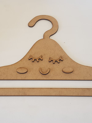 Cabide para laços com rosto - mdf 3mm - pacote 10 unidades