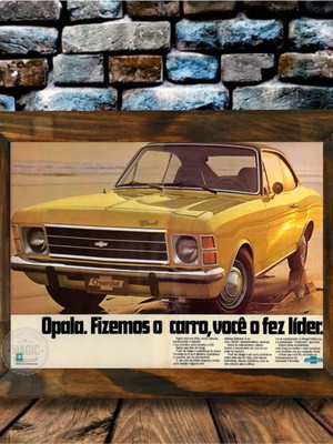 Quadro decorativo ford opala propaganda antiga