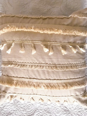 Capa de almofada boho mix franjas