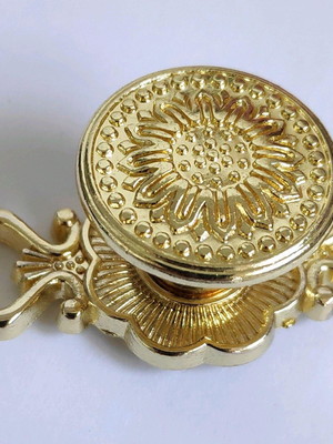 Puxador para gaveteiro dourado kit com 2 peças