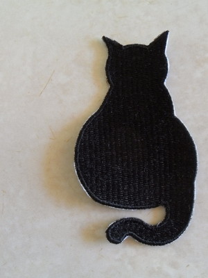 Patch bordado termocolante silhueta gato