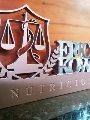 Placa profissão nutricionista