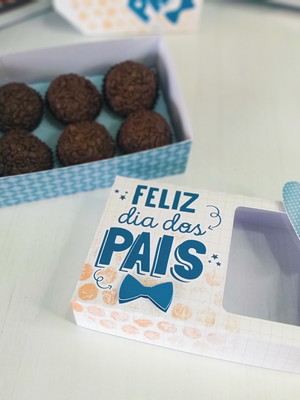 Caixa p/ 6 doces dia dos pais