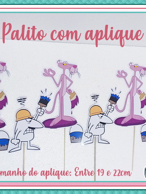 Aplique / topper / tag com palito