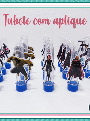 Tubete 13cm com aplique