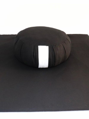 Kit de 1 zafú e 1 zabuton yoga meditação com enchimento
