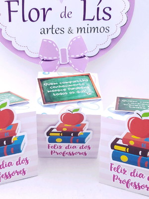 Caixa cubo dia dos professores