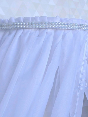 Dossel de parede pérolas branco