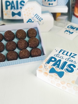 Caixa para 12 doces dia dos pais