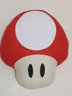 Cogumelo mario em feltro