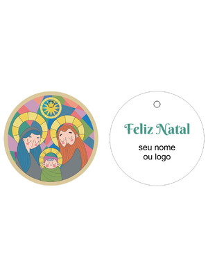 Tag de natal jesus - 4,5cm diametro - 30 unidades
