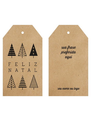Tag kraft natal - 9x5cm - 30 unidades
